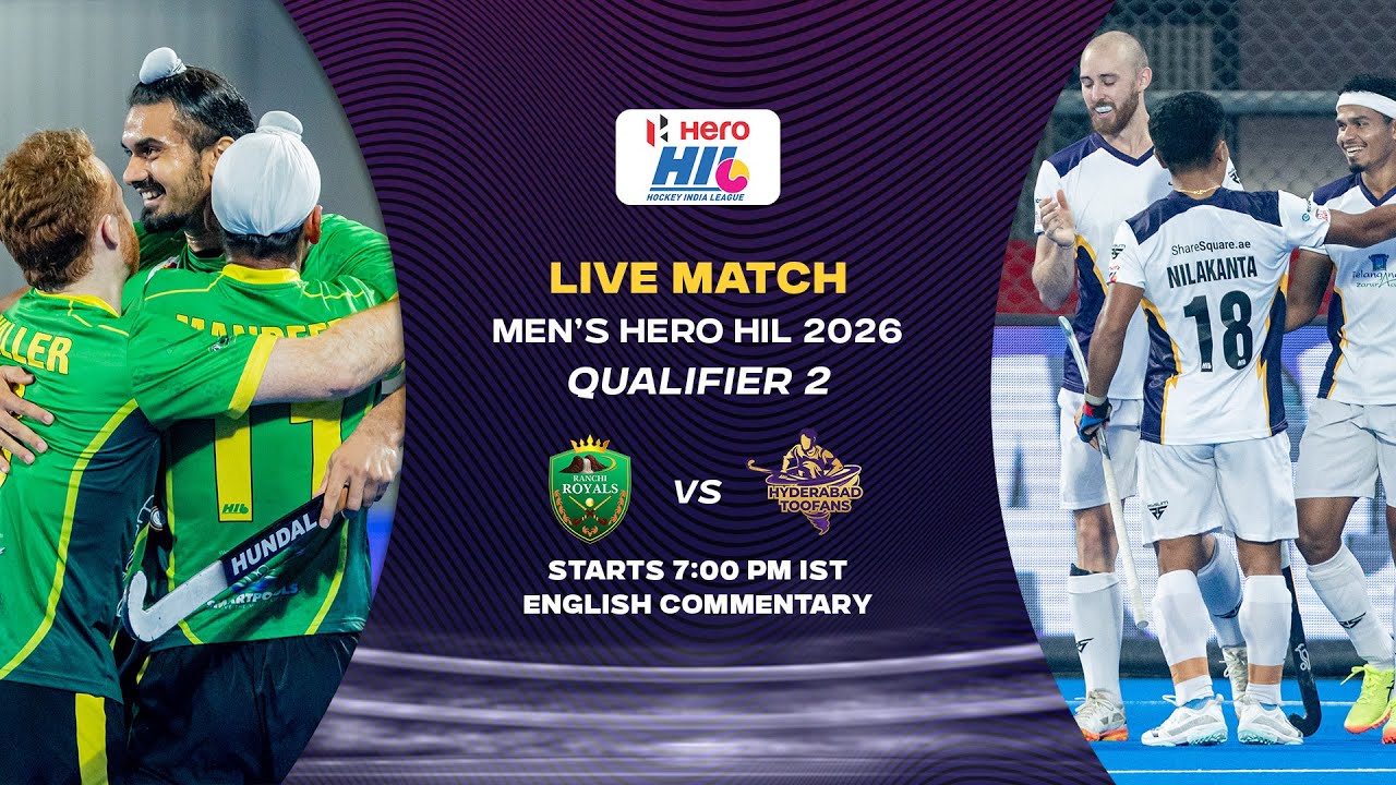 ENGLISH COMMENTARY || Men's Hero Hockey India League 2026 || QUALIFIERS 2 || ROYALS VS TOOFANS