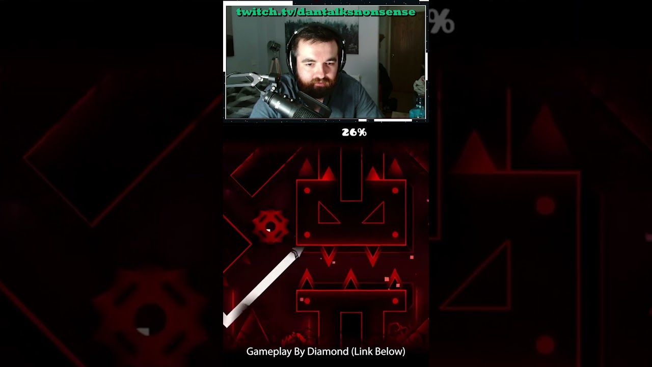 &laquo;Этот уровень выглядит не так уж и плохо&raquo;... А?!? Реакция Slaughterhouse 💀 #geometrydash #gaming ...