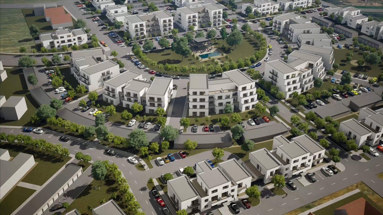 Tiszaújváros Új északi városközpont 3D tervek