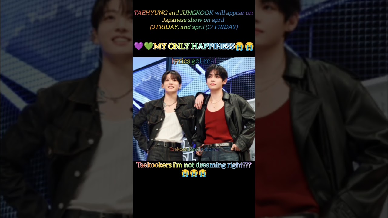Taekookersss this is not dream right😭😭taekook together🐻on Japanese show🎀#v #jk #taekook💚💜