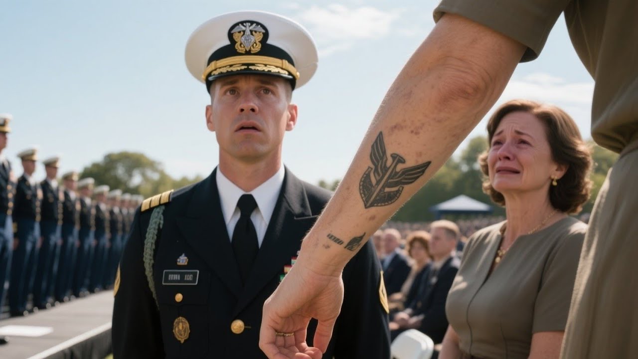 She Only Came to Watch Her Son Graduate Until Navy SEAL Commander Saw Her Tattoo and Froze