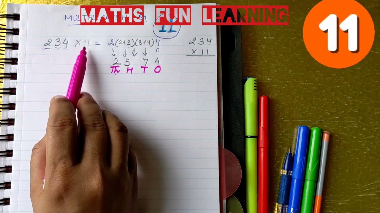 Mental Maths -quick multiply 3 DIGIT  numbers by 11