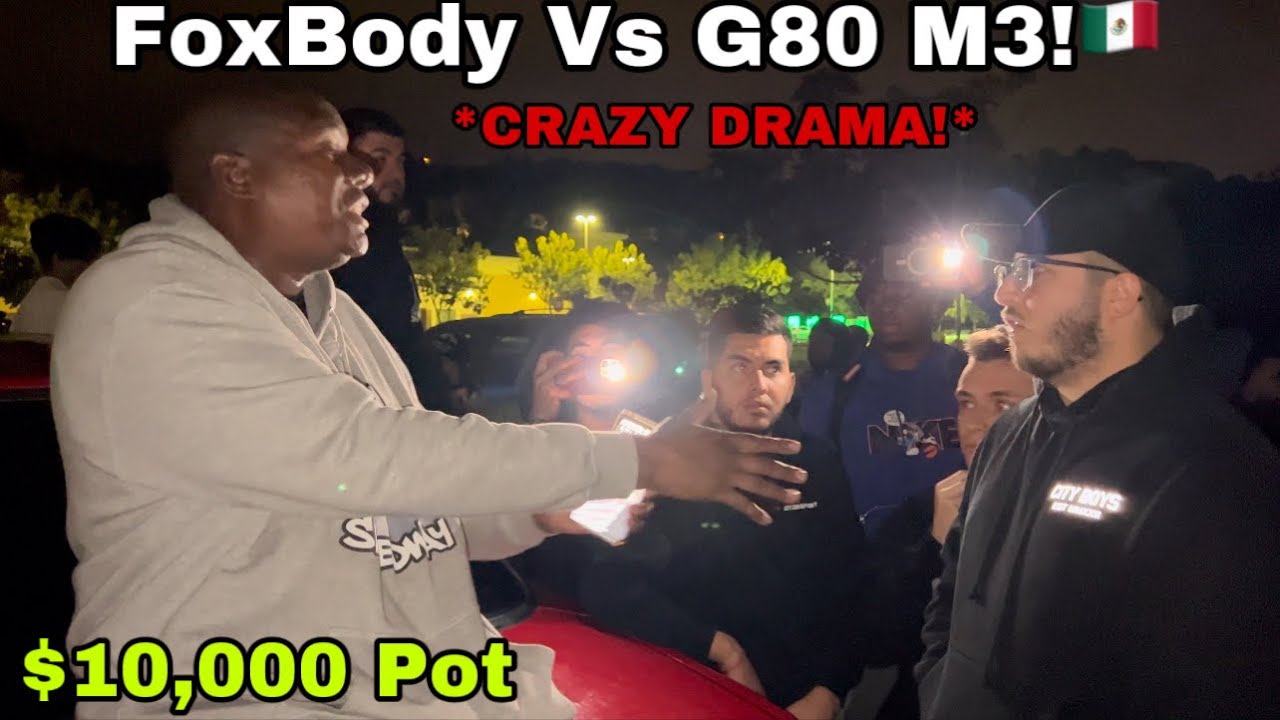 CRAZY DRAMA! G80 M3 Vs FoxBody! $10,000 Pot #BMW #G80 #M3