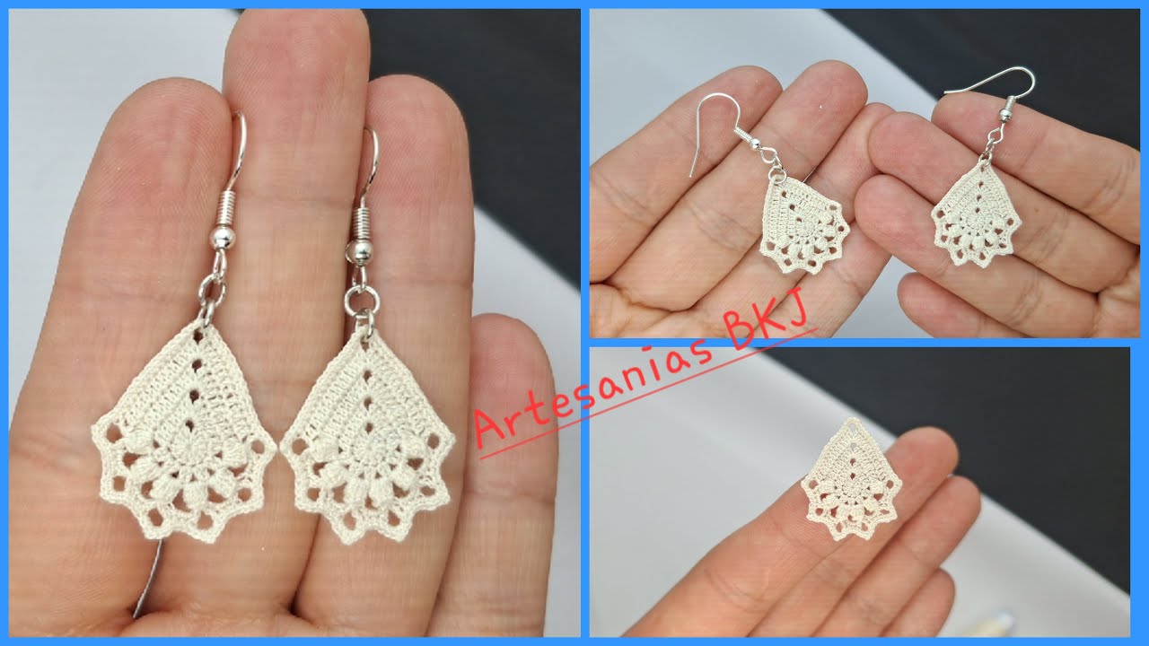Paso a paso para hacer aretes a crochet / TUTORIAL crochet earrings