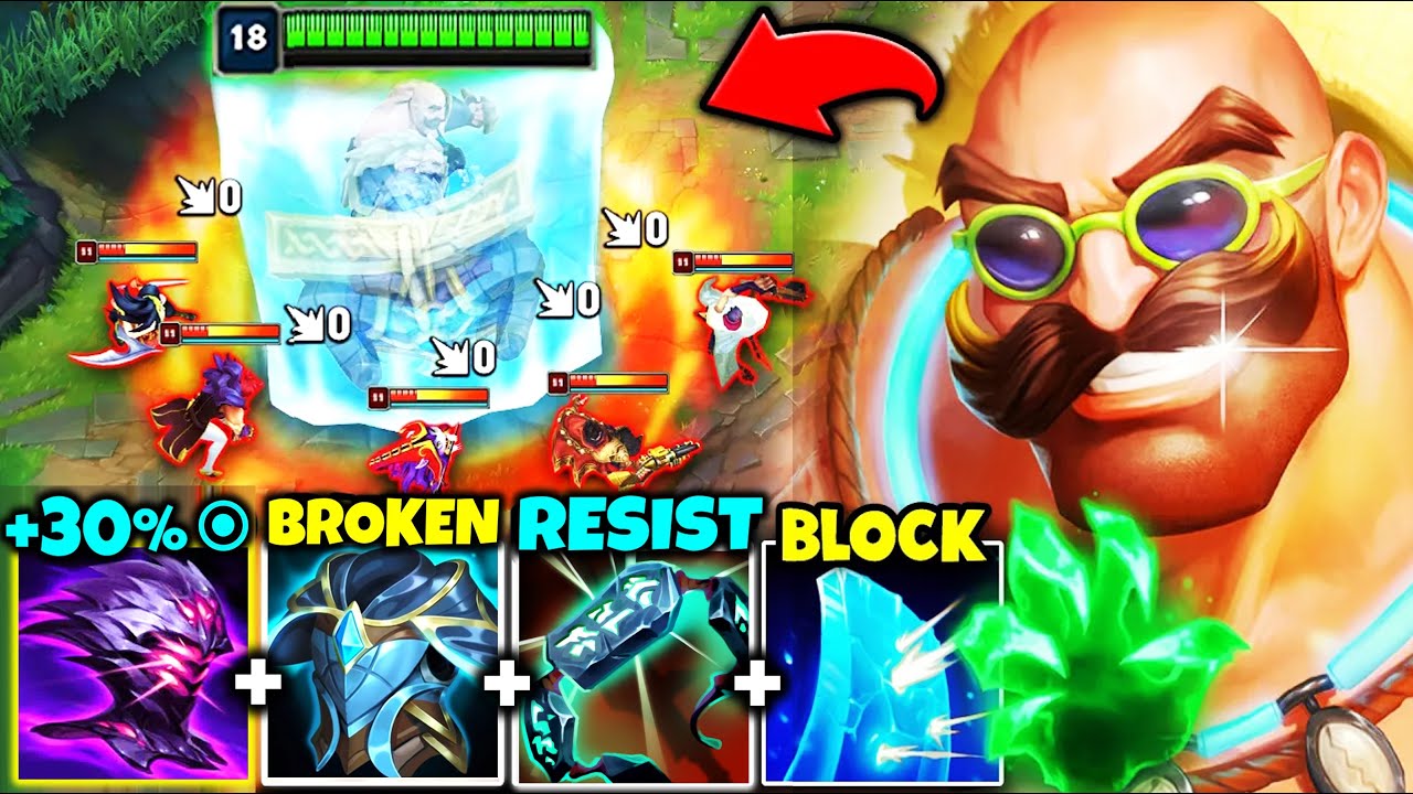BRAUM BUT I’M THE FINAL BOSS AND CAN 1v5 YOUR TEAM (5000 HEALTH, 700 MR)