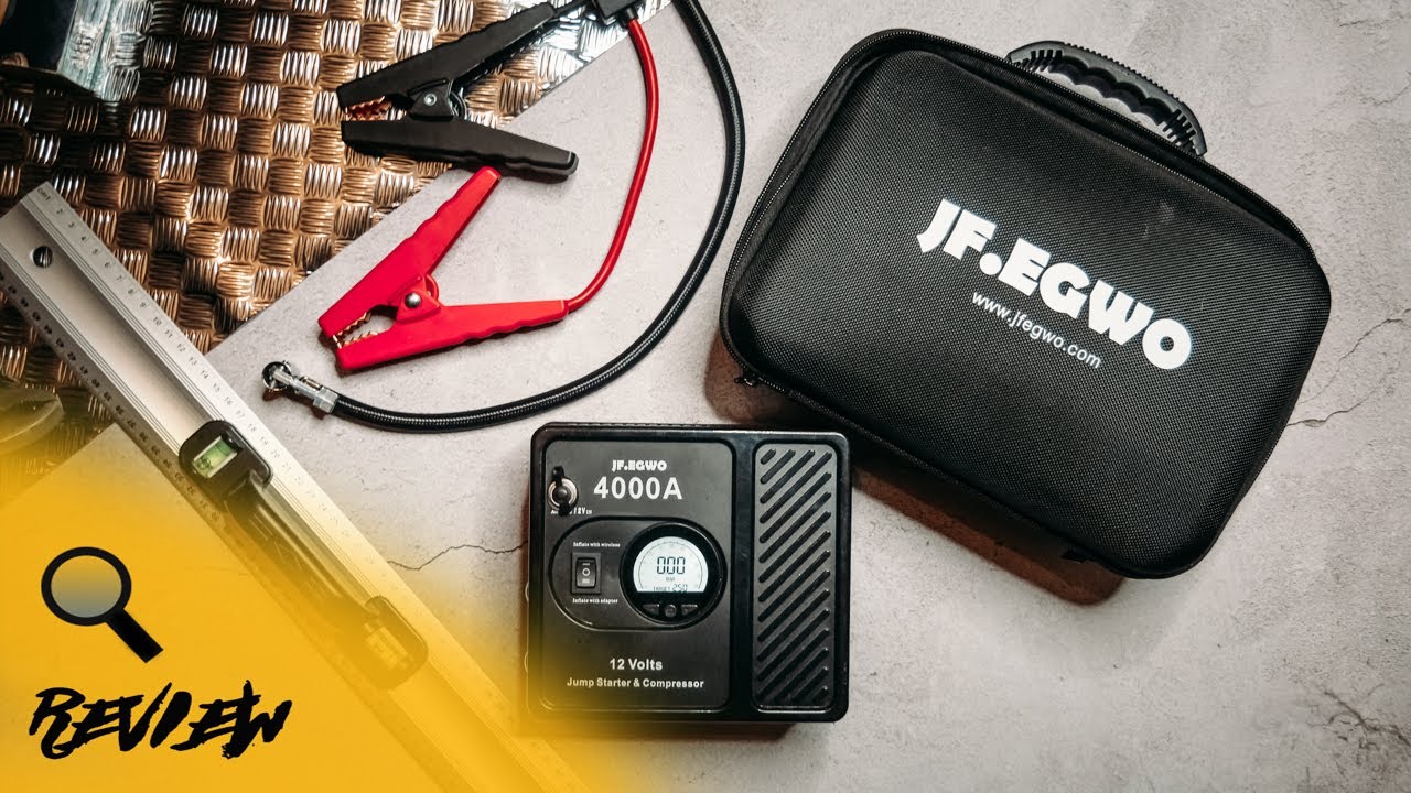 [Review] Test du Booster batterie 12V et compresseur JF.EGWO Max 4000A sur mon 4x4 et son V6