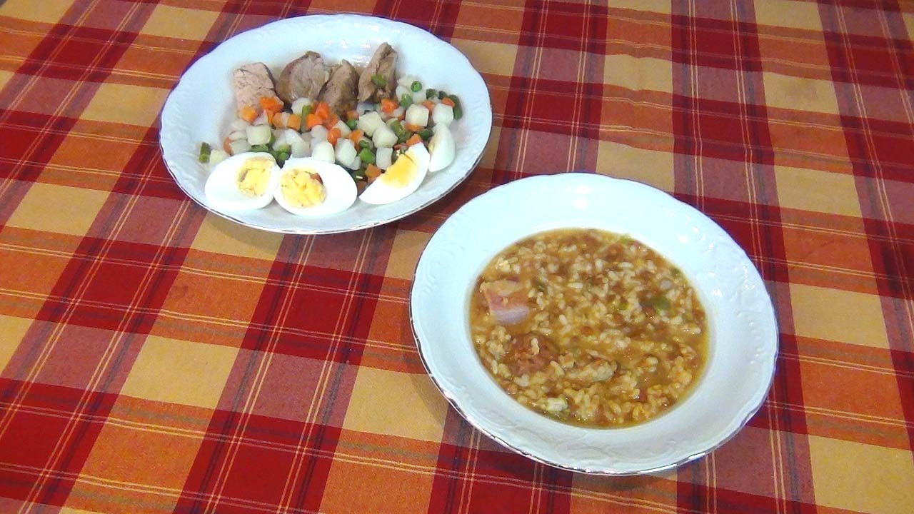 Lentejas guisadas y solomillo