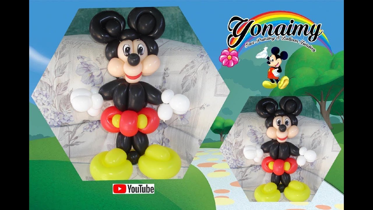COMO HACER A MICKEY MOUSE (EN UN SOLO TUTORIAL). HOW TO MAKE A MICKEY MOUSE BALLOON.