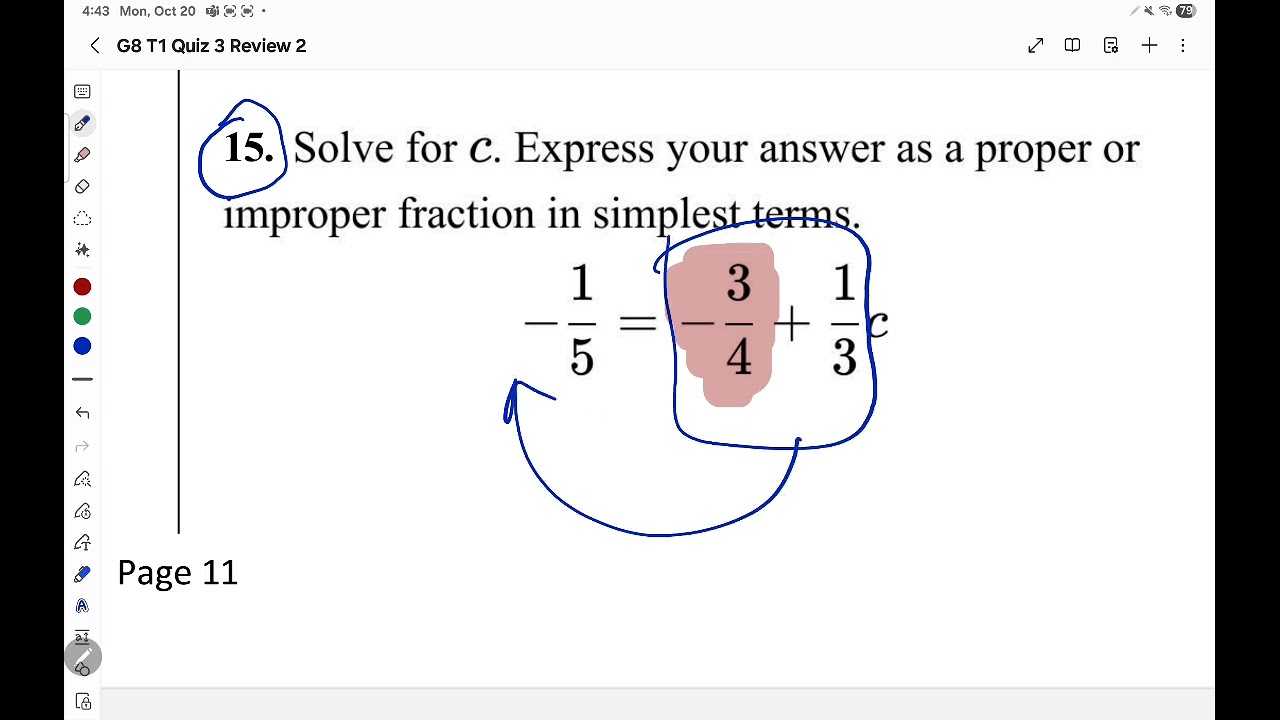 Solve equations with variables on both sides