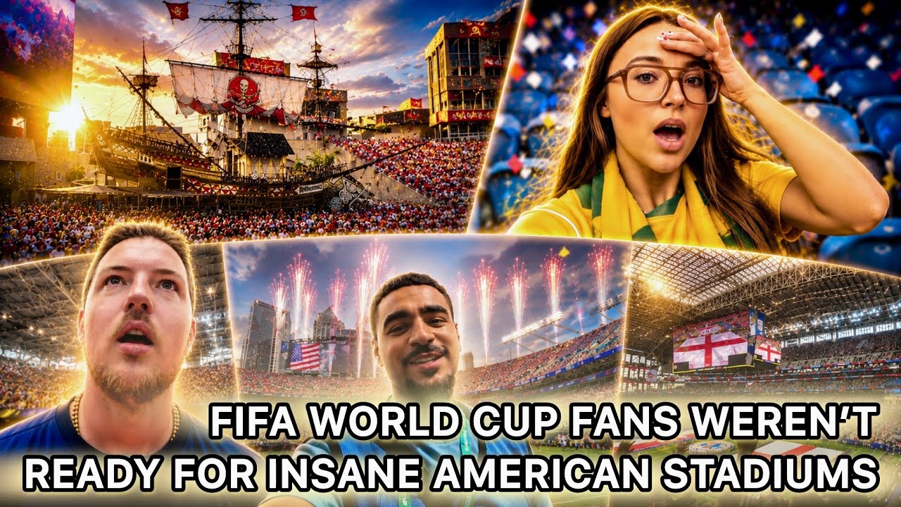 World Cup Fans REACT In shock To American NFL Stadiums, Stadiums With A/C And High School Stadiums🤯🔥