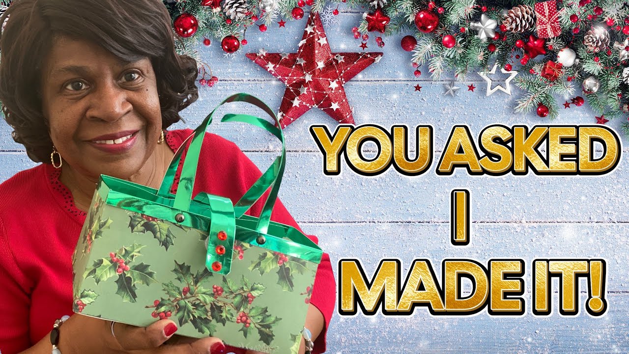 YOU ASKED FOR IT! THE CHRISTMAS HANDBAG PAPER CRAFT TUTORIAL!!!