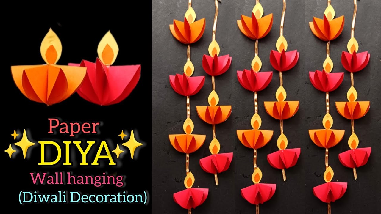 Paper Diya wall hanging / Diwali Diya wall hanging / diwali decoration / home decor 