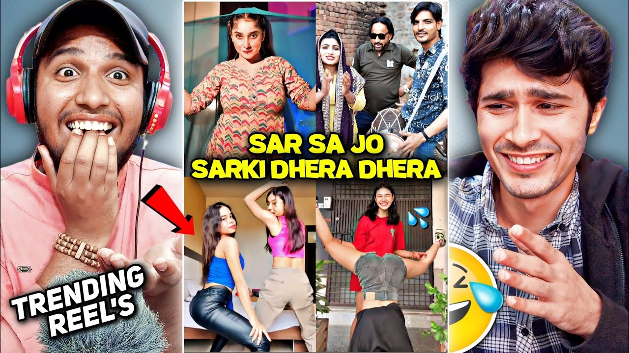 Sarki Jo Sar Se Woh Dheere Dheere Instagram Trending Reels Reaction 🔥😂|  V2funreacts