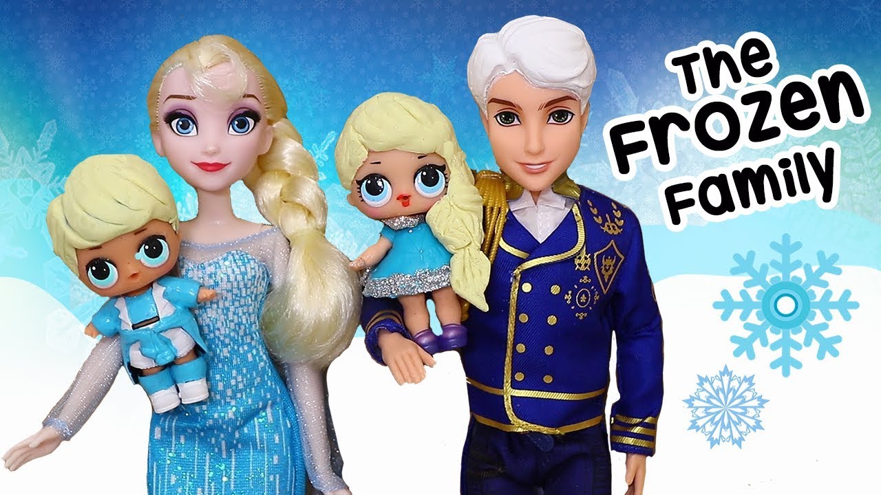 Frozen Elsa Family with Custom Dolls | Toys and Dolls Play for Kids