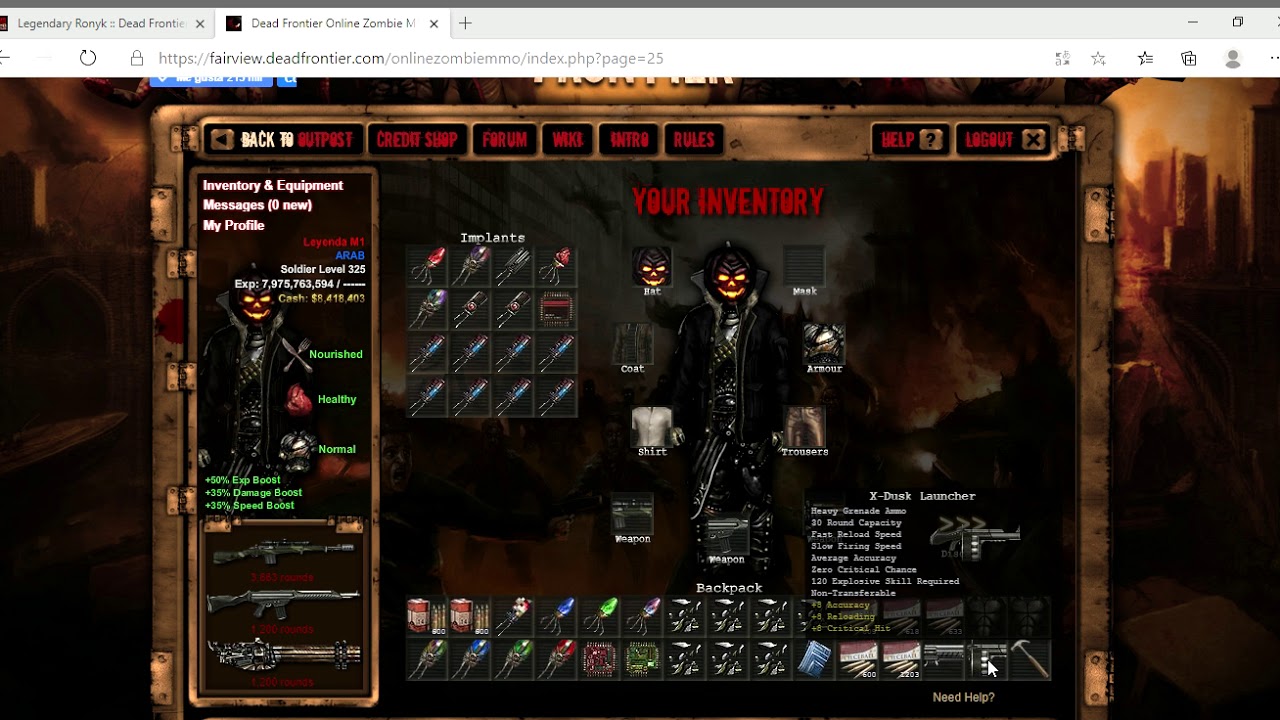 Dead Frontier: Crafting Dawn carbine