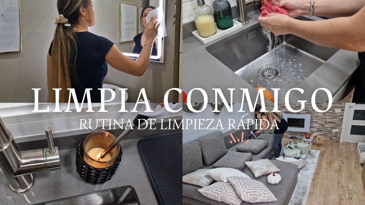 LIMPIA CONMIGO 🧽💧 RUTINA DE LIMPIEZA RÁPIDA DESPUÉS DE TRABAJAR🧹
