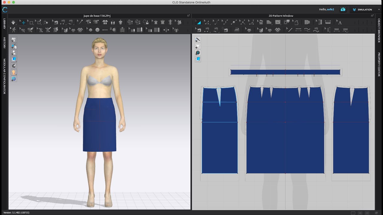 CLO3D Conception avec une simulation de vêtements 3D