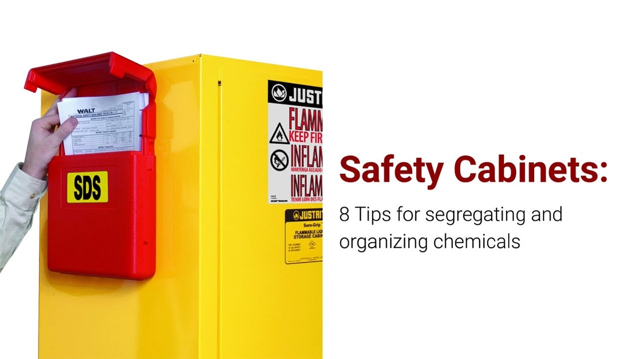 Chemical Storage Guidelines for Safety Cabinets (Justrite)
