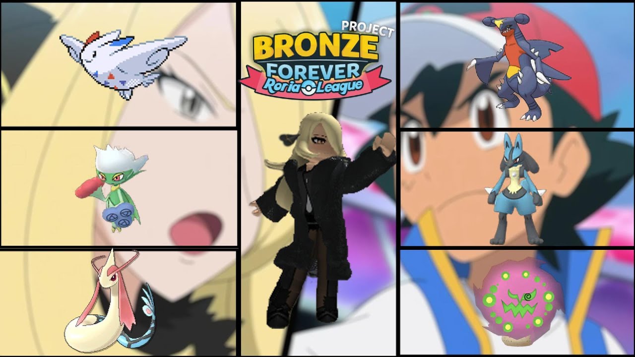 TAKING OVER THE COLOSSEUM WITH CYNTHIA'S TEAM IN POKEMON BRICK BRONZE!!!