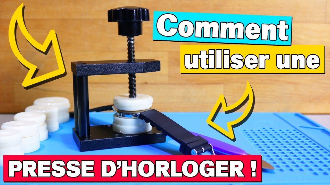 Comment utiliser une presse d'horloger sur montre à fond clipsé | Lorensac Maroquinerie
