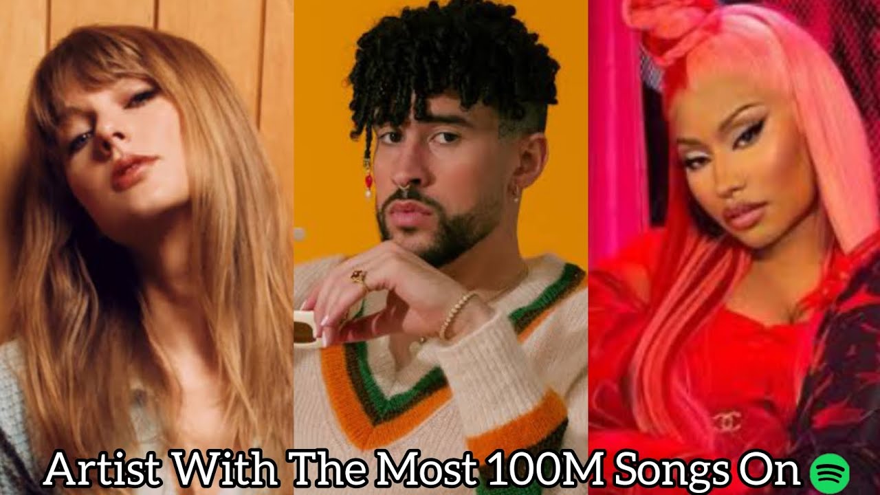 Artist With The Most Songs Over 100 Million Streams On Spotify