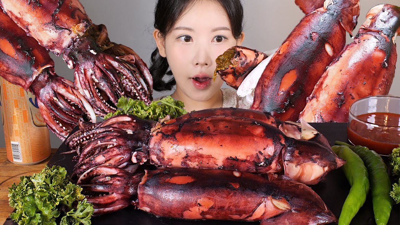 또끈한 내장 가득한🦑✨오징어통찜 먹방 Steamed Squid [eating show] mukbang korean food