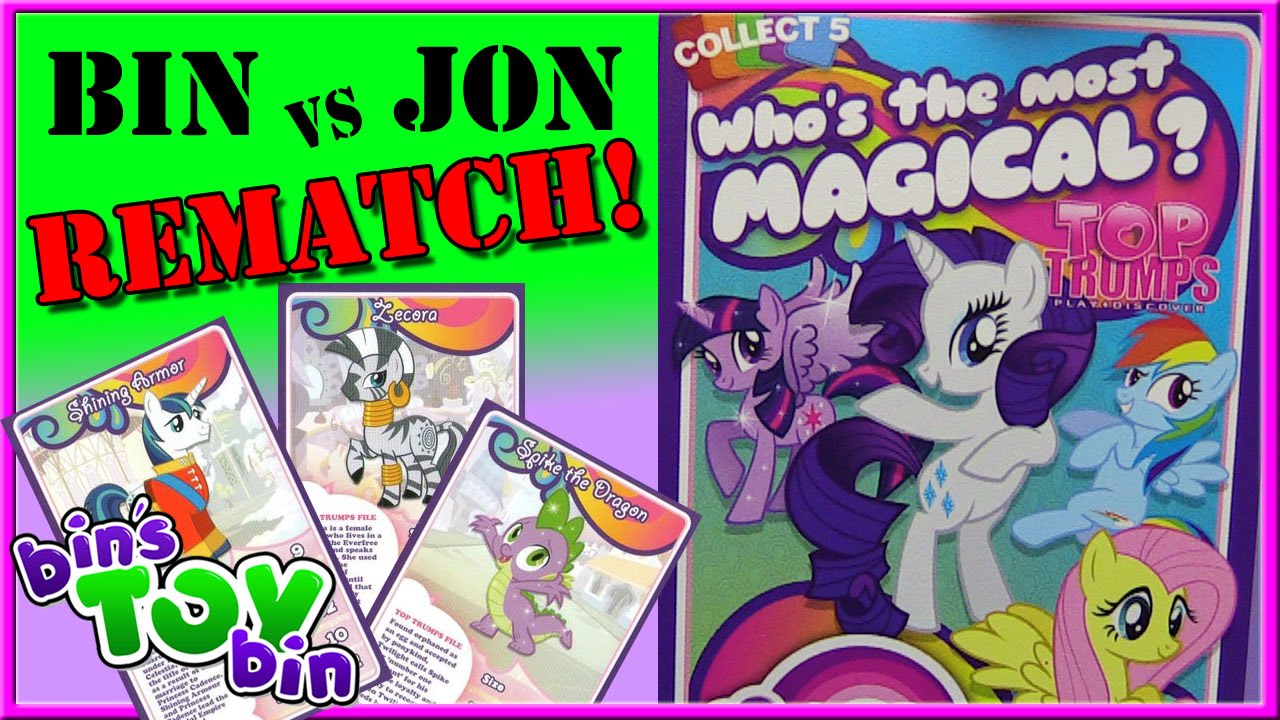 Bin Vs. Jon REMATCH - My Little Pony Top Trumps Card Game! | Bin's Toy Bin