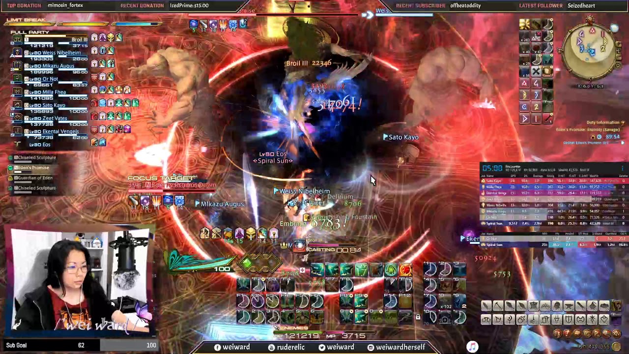 FFXIV E12S Eden's Promise: Eternity (Savage) - Phase 1 Clear - SCH Healer PoV