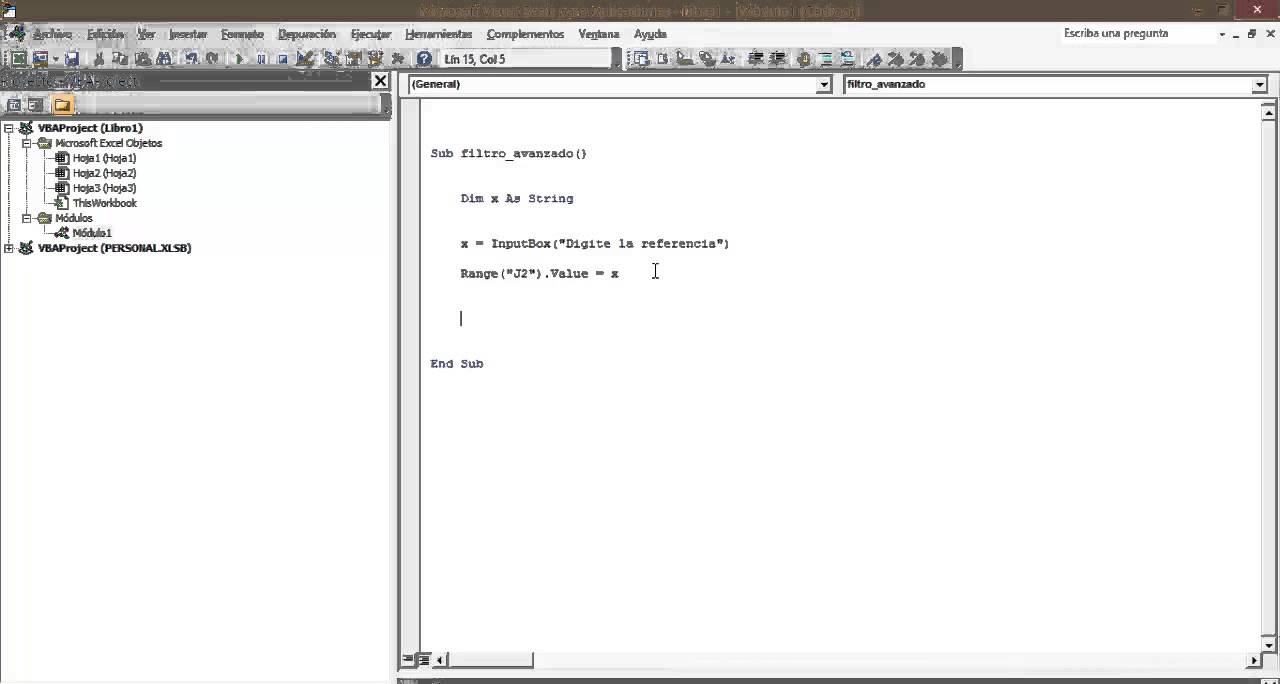 Filtro avanzado con VBA Excel