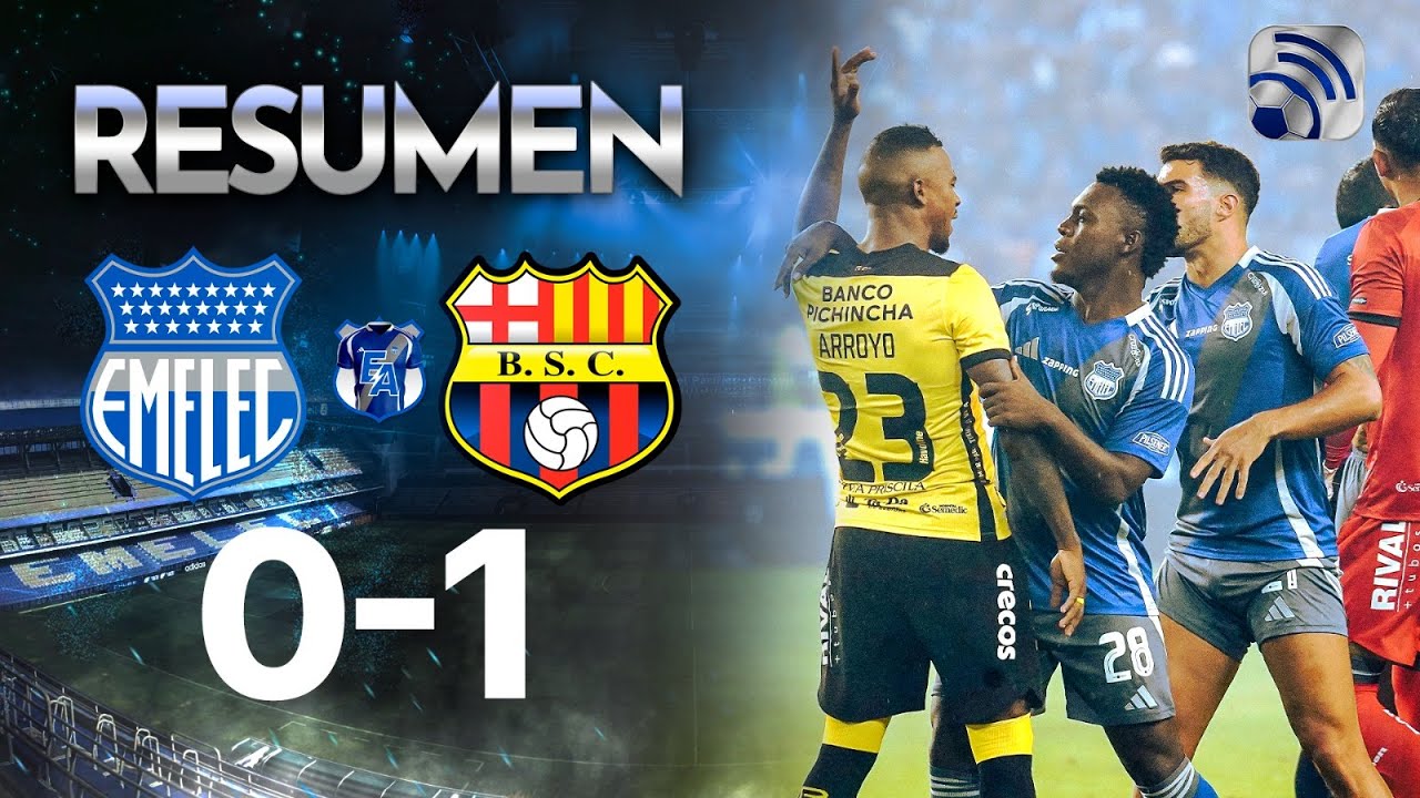 RESUMEN DEL PARTIDO: EMELEC 0-1 BARCELONA SC l EXPLOSIÓN AZUL 2025