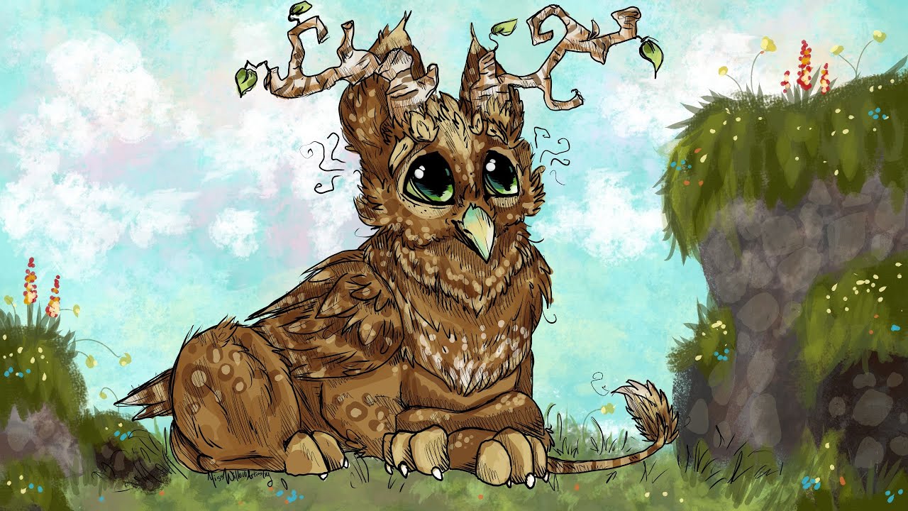 Concept Drawing a Birch Griffling for FarrenVale Hytale Mod! #hytale #art