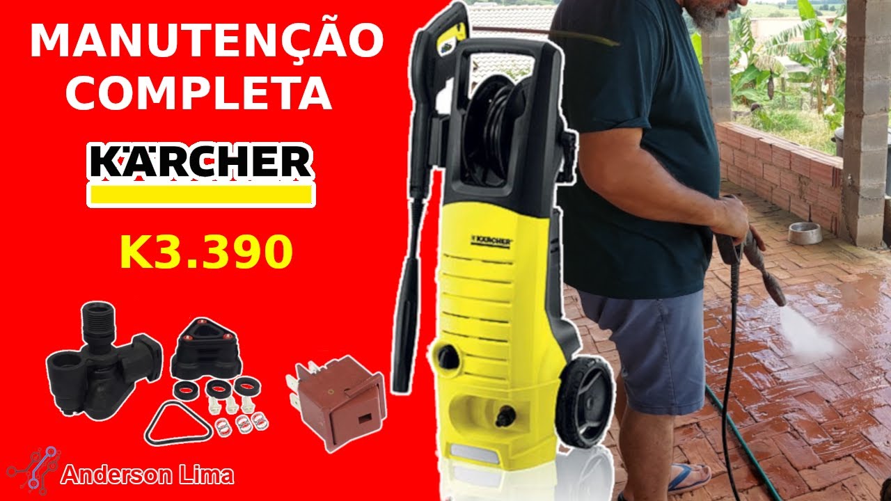 Manutenção Completa na Lavadora de Alta Pressão Karcher K3.390 - Passo a Passo