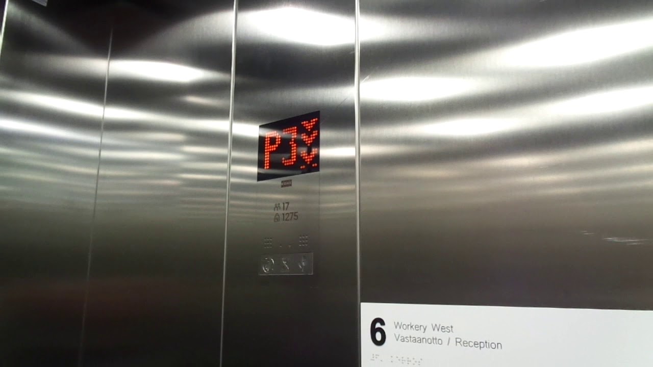 3x Brand-New 2018 KONE Monospace MRL T. Elevators (Yellow)@Mall of Tripla, Pasila, Helsinki, Finland