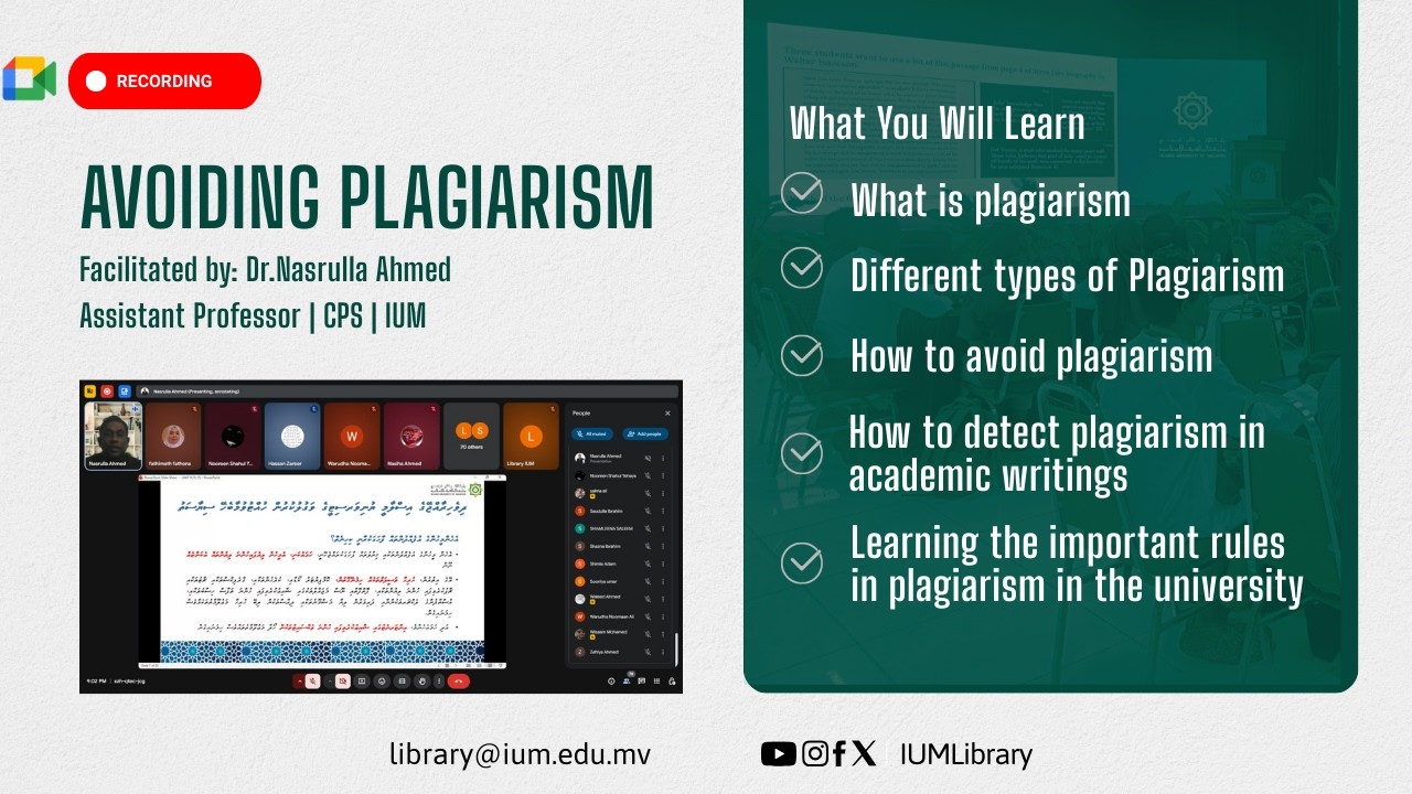 Avoiding Plagiarism