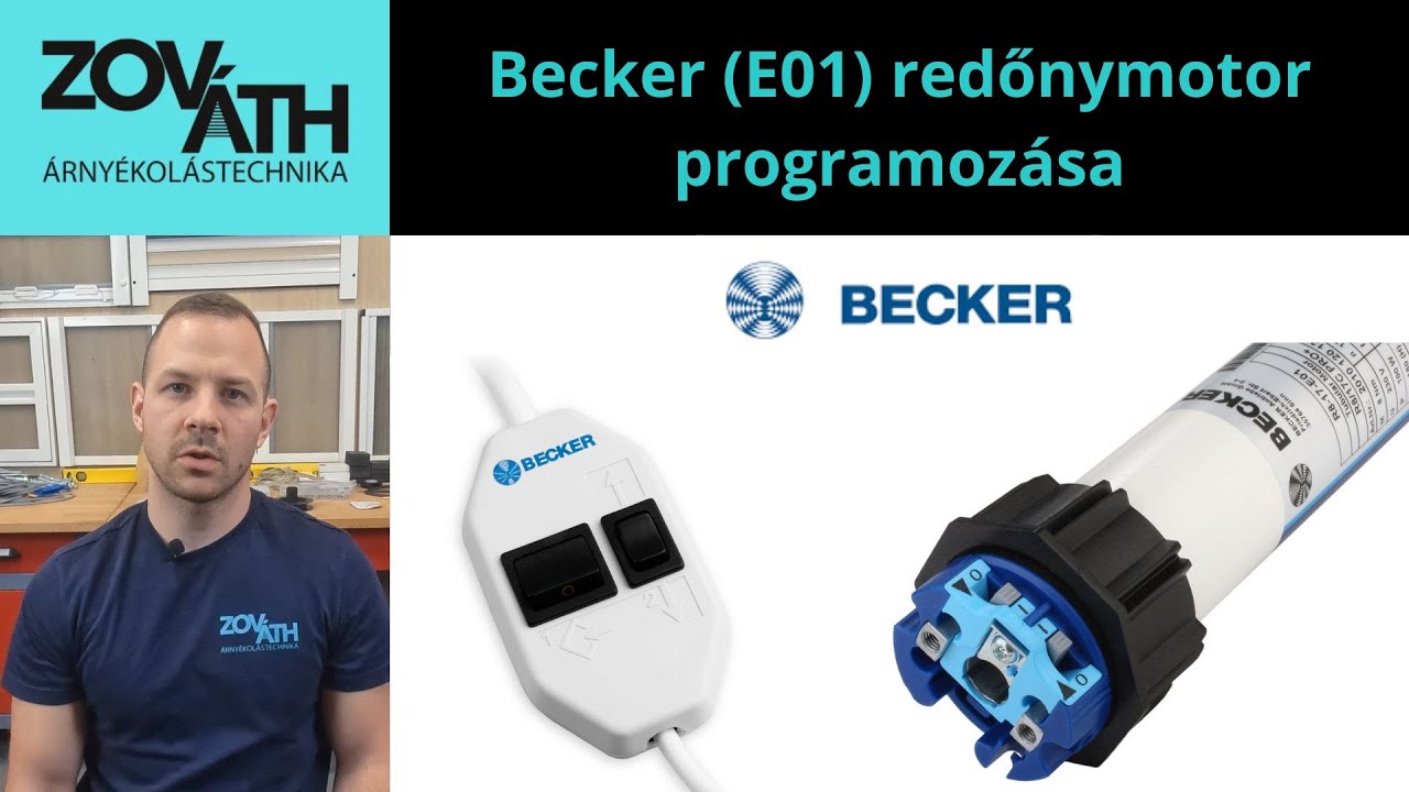 Becker E01 Redőnymotor programozása