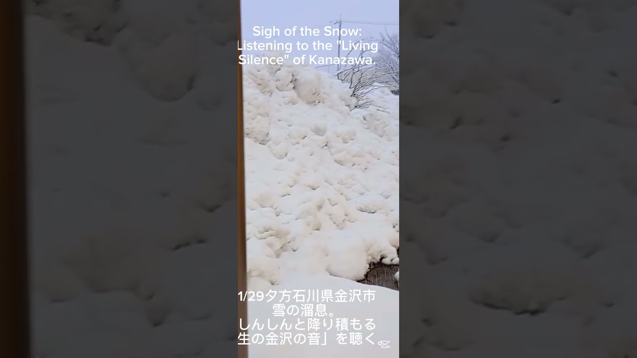 Frozen Beauty: Japan's Winter Kanazawa(1月29日）金沢の厳冬とリラクゼーション