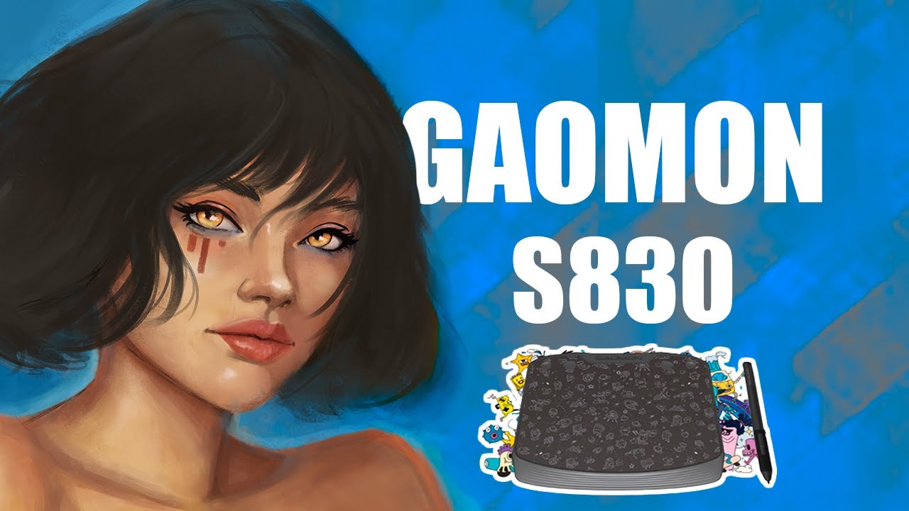Como dibujar un retrato en digital - tablet Gaomon s830 + Review + speedpaint en KRITA