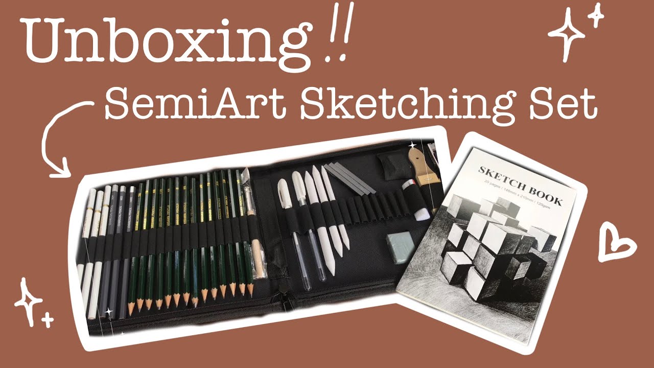 [UNBOXING] SemiArt Sketching Set | 2023 | Shopee