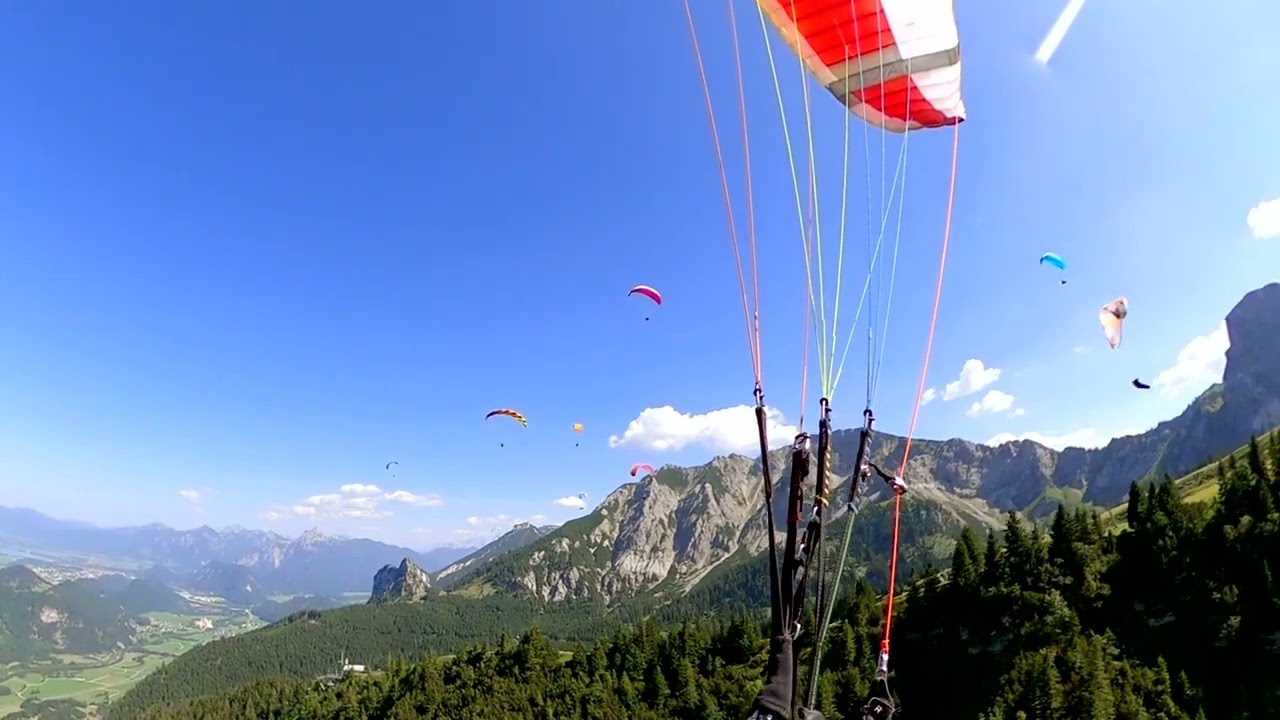 Gleitschirmflug am Breitenberg