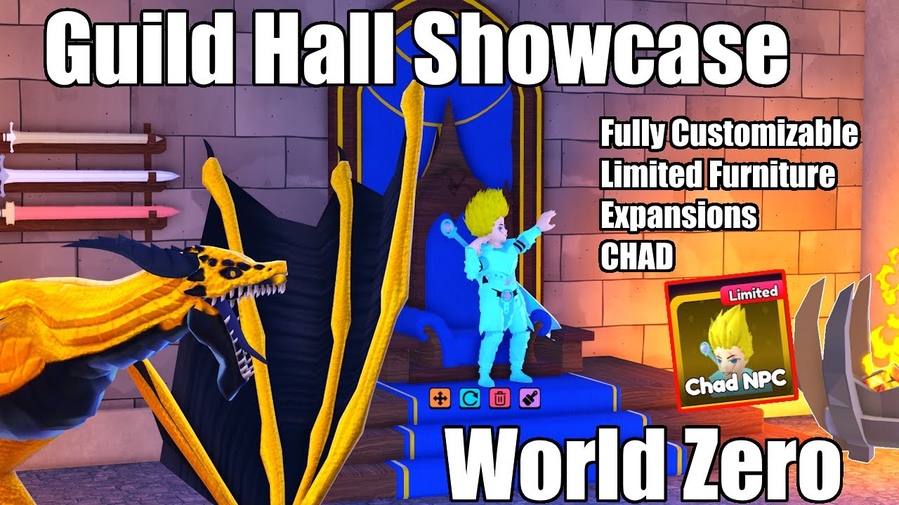 How to Guild Halls in World Zero (FIRST LOOK) Buying Furniture, 2nd Floor & Limited Items