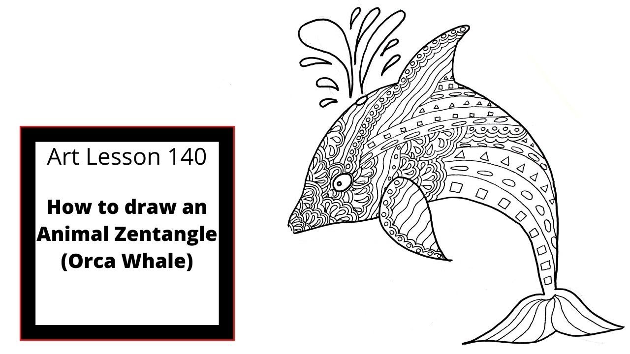 How to Draw an Easy Animal Zentangle (Mandala)- Easy step by step tutorial