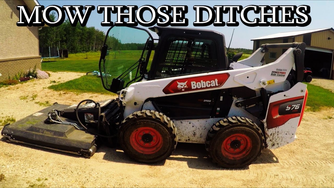 Mow those ditches - Brush mowing with the new skidsteer