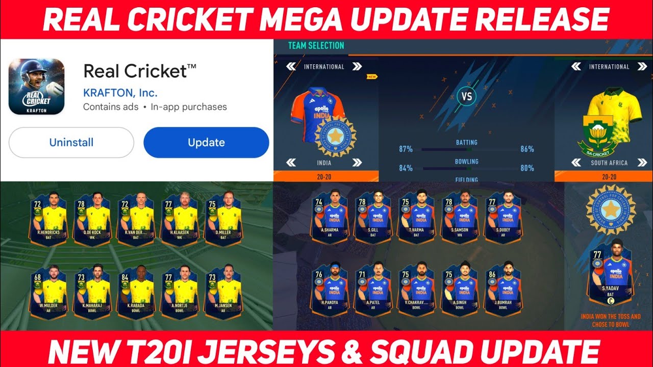 Real Cricket Mega Update Released | RC Pass Season & T20WC Squad Update | Auction Update New Stadium