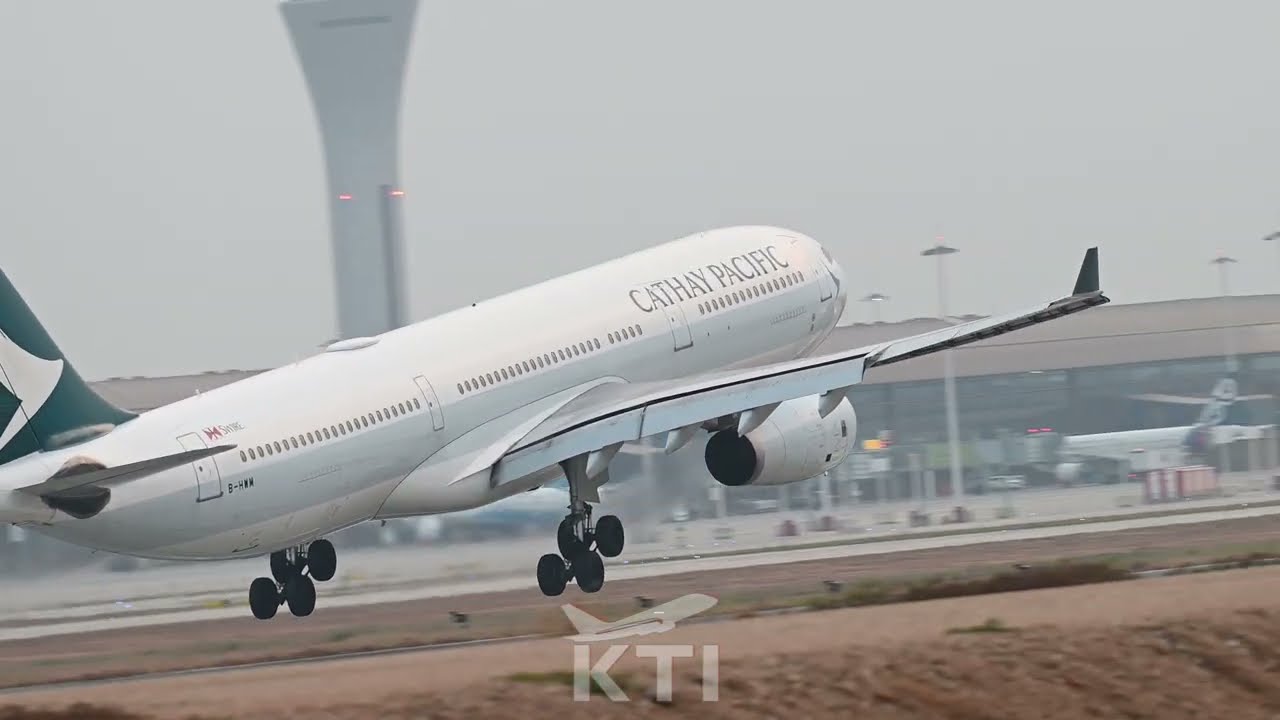 Cathay Pacific A330 Incredible Landing Sequence at KTI 