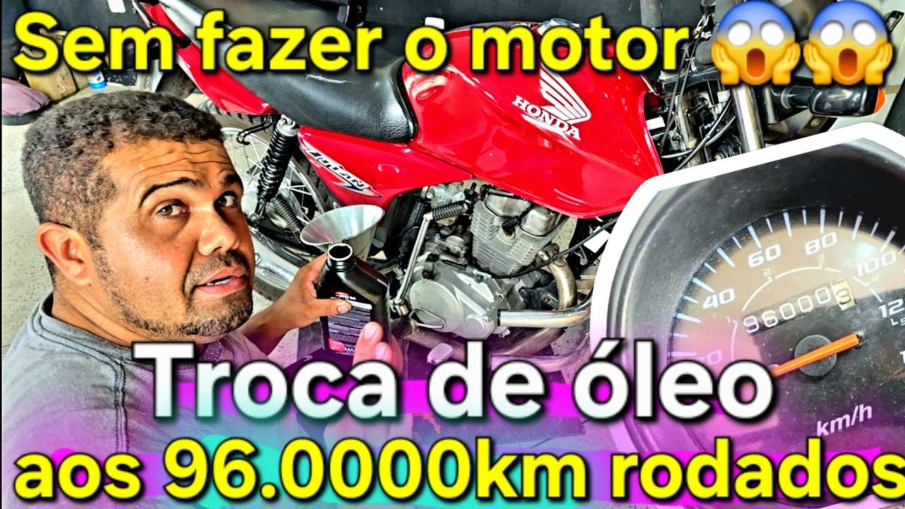 A troca dos 1000km aos 96.0000km rodados Titan150 2007 