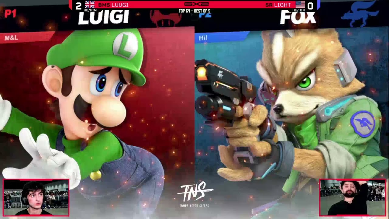 BMS | Luugi (Luigi) vs SR | Light (Fox) - Top 64  ULTIMATE SINGLES | GX2