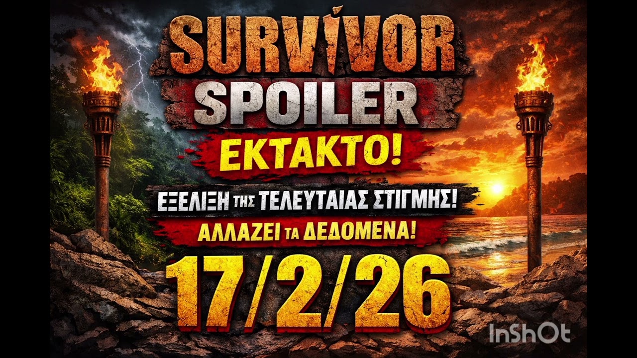 SURVIVOR SPOILER 17/2: ΕΚΤΑΚΤΟ - ΕΞΕΛΙΞΗ ΤΗΣ ΤΕΛΕΥΤΑΙΑΣ ΣΤΙΓΜΗΣ !!