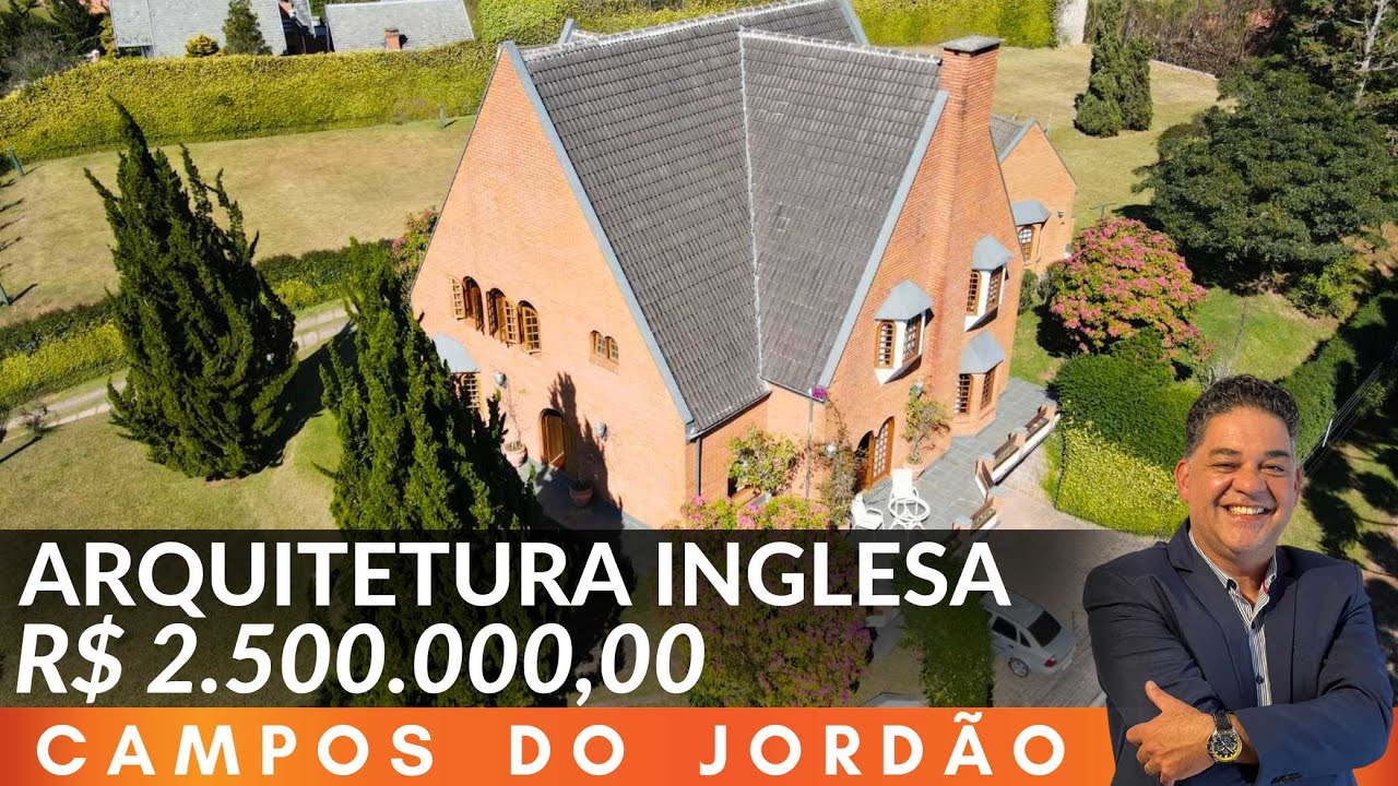 🍁 CASA COM ARQUITETURA DIFERENCIADA E TERRENO SINGULAR / CAMPOS DO JORDÃO / -  R$ 2.500.000,00