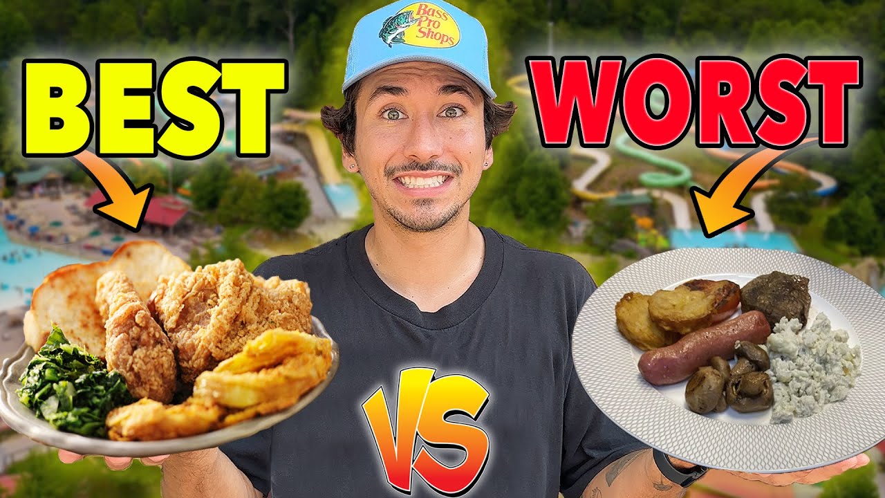 Eating The BEST & WORST Restaurant at Dollywood Theme Park...