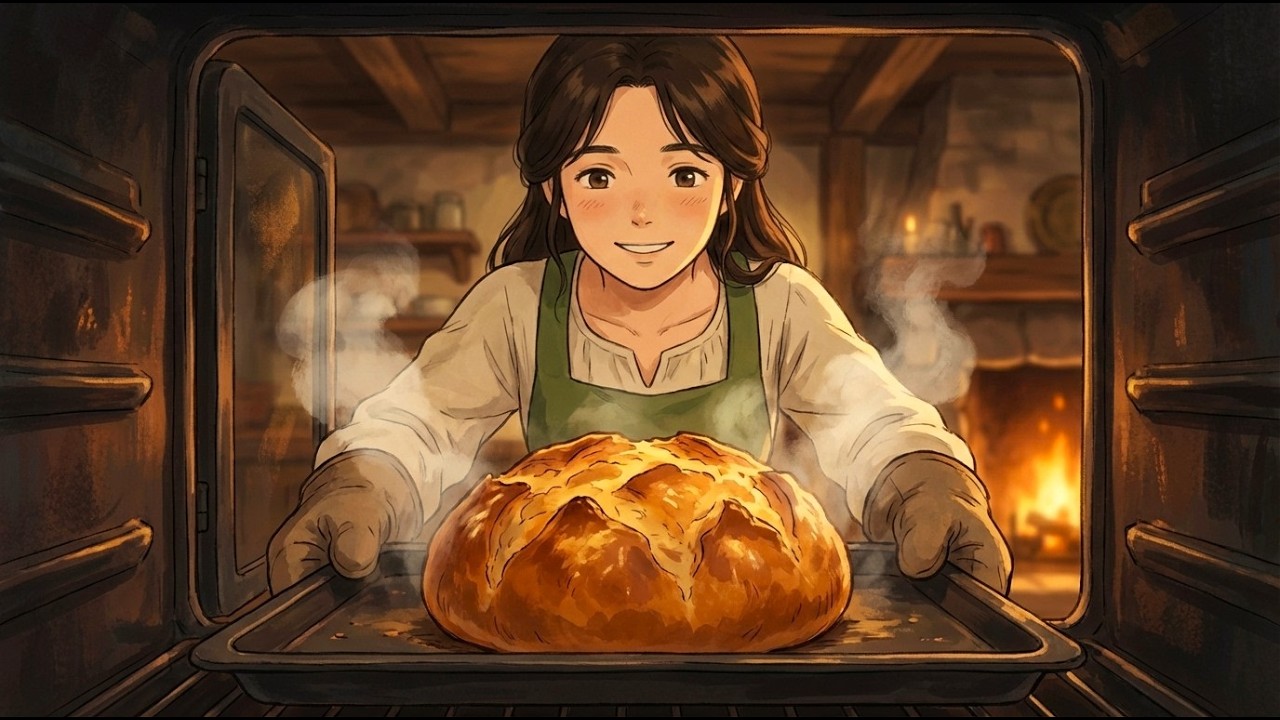 Peaceful Early Autumn Forest Living 🍃 Chestnut Harvest & Cozy Bread Baking | Ghibli-Style ASMR